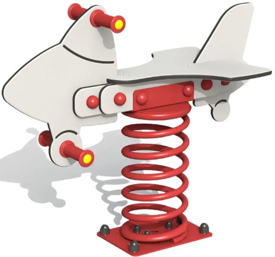 Balansoar pe arc elicoidal Copfer Plane PTP 029-04 (White/Red)