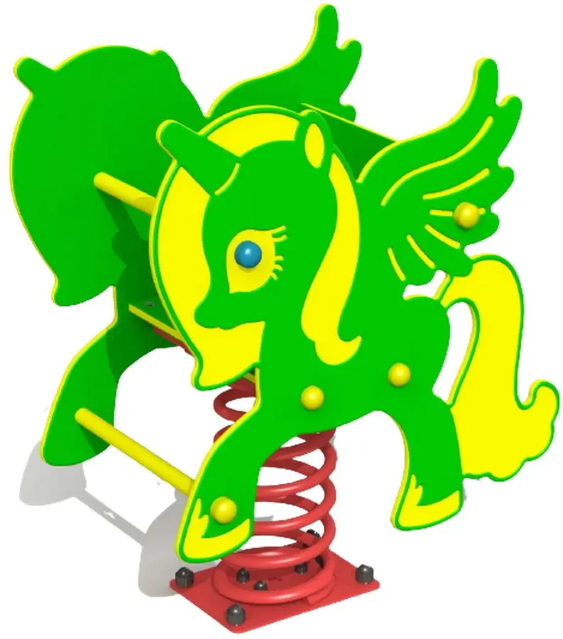 Качалка на пружине Copfer Poni PTP 030-01 (Green/Yellow)