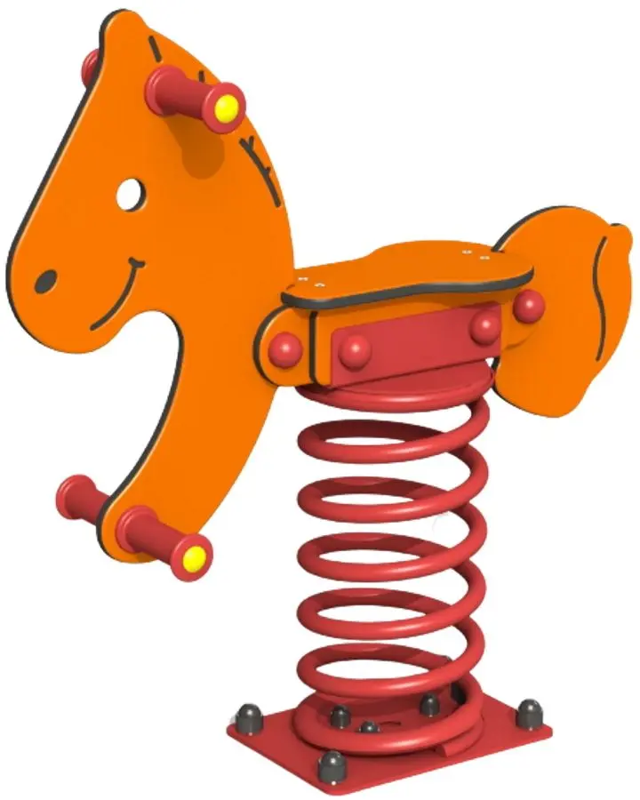 Balansoar pe arc elicoidal Copfer Pony PTP 029-03 (Orange/Red)