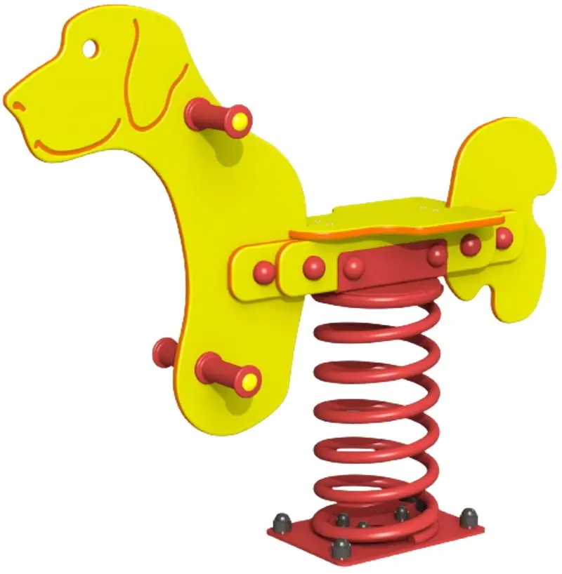 Balansoar pe arc elicoidal Copfer Puppy PTP 029 (Yellow/Red)