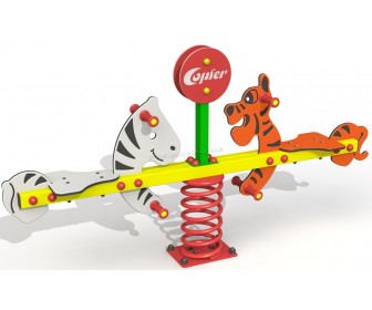 Balansoar pe arc elicoidal Copfer Zebra/Tiger PTP 044-56 (Multicolor)