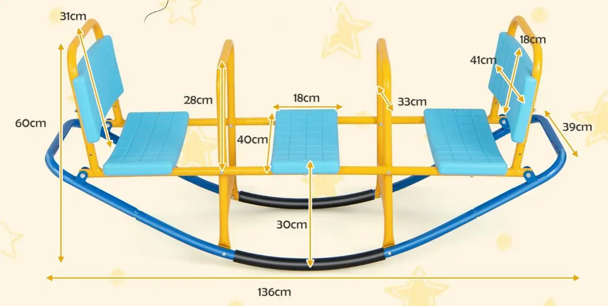 Balansoar Costway TS10005BL (Blue/Yellow)