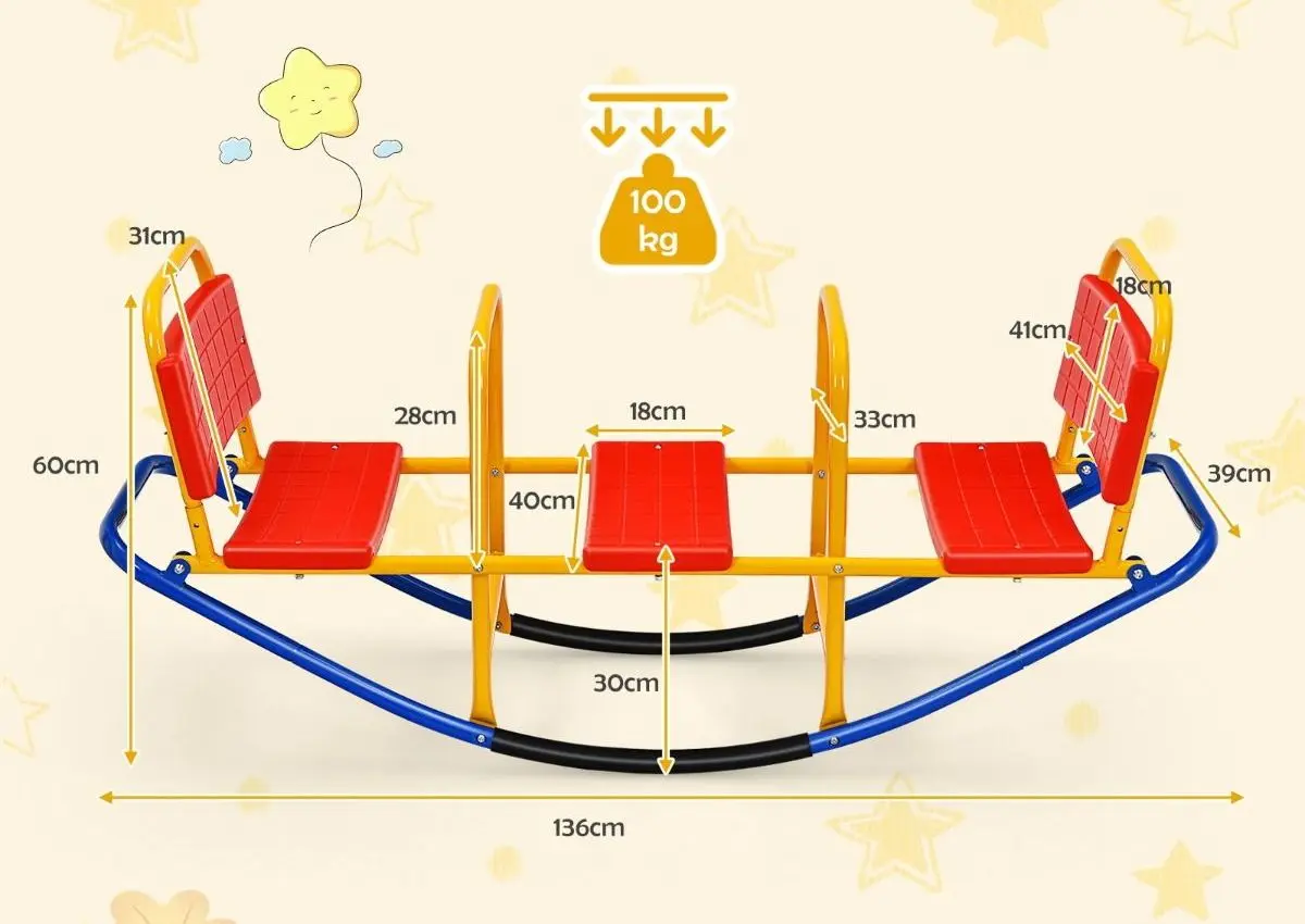 Balansoar Costway TS10005RE (Red)