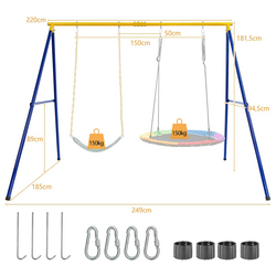 Качели Costway NP10525YE (Yellpw/Blue) Thumb
