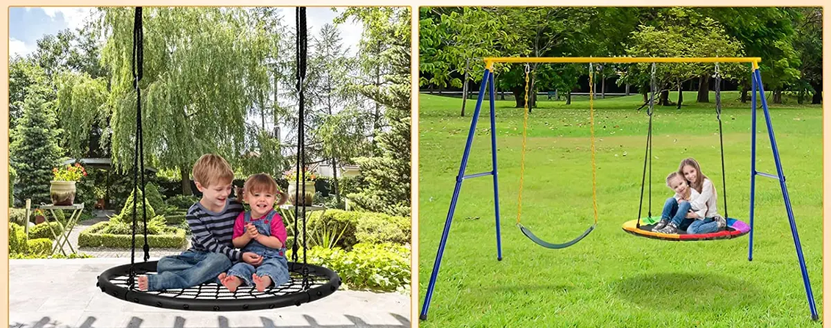 Качели Costway NP10525YE (Yellpw/Blue)