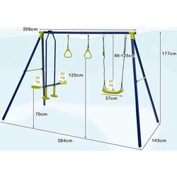 Качели Costway NP10766 (Blue/Green) Thumb