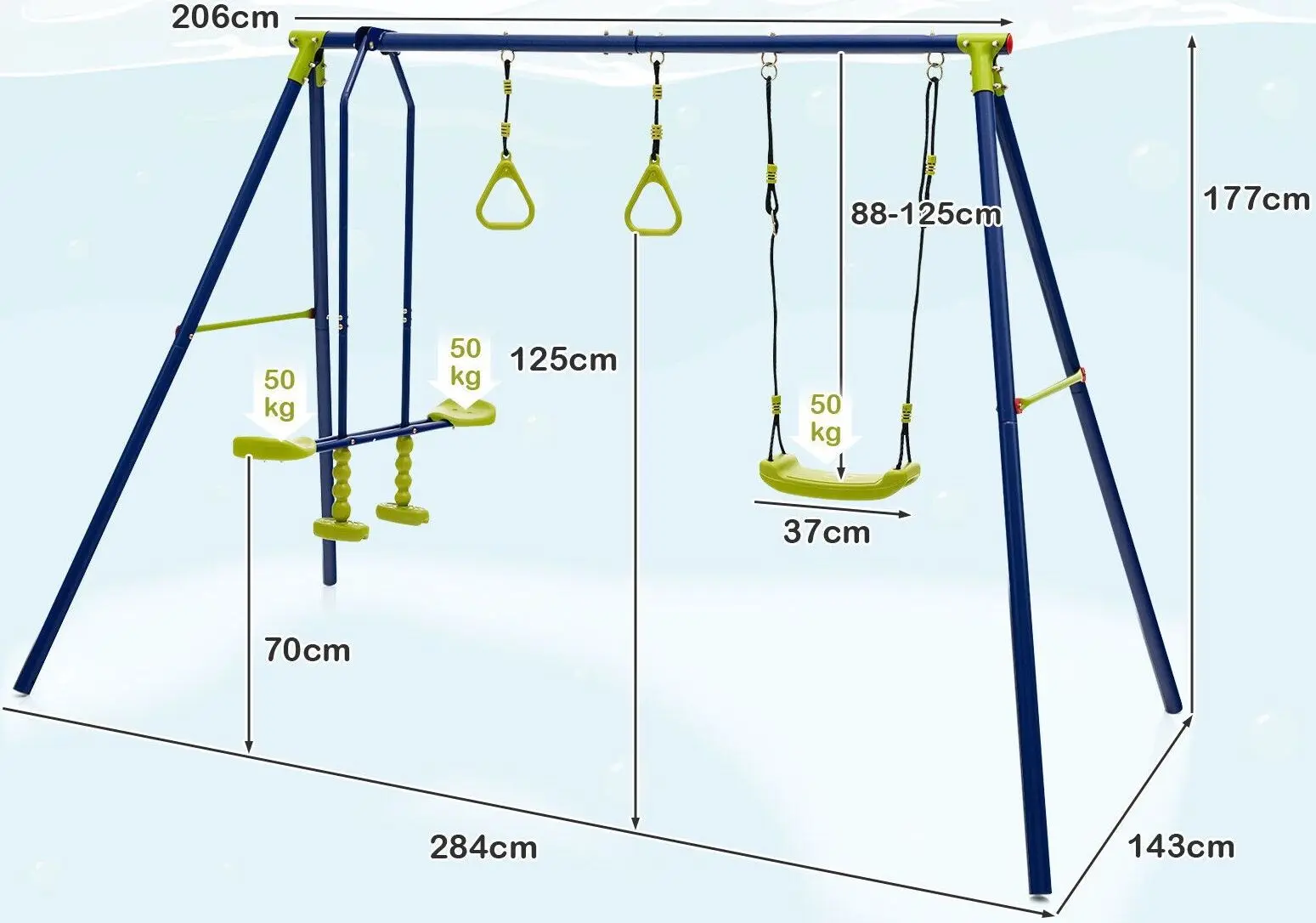 Качели Costway NP10766 (Blue/Green)