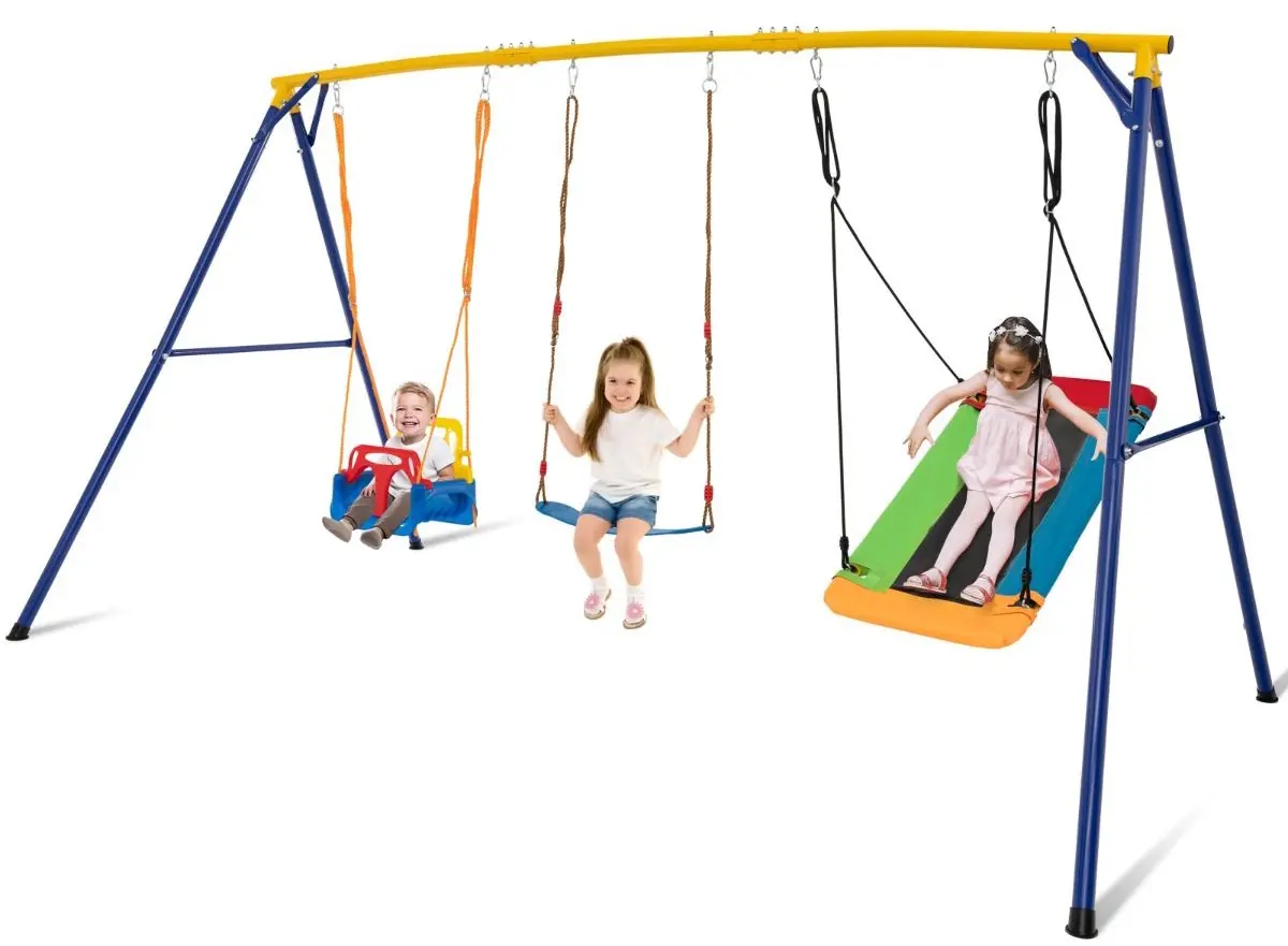 Качели Costway NP11345YE (Yellow/Blue) - 5