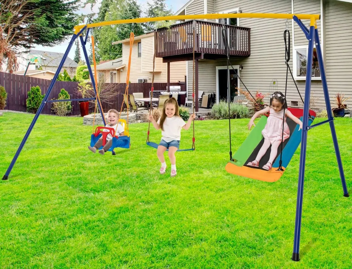 Качели Costway NP11345YE (Yellow/Blue) - 3