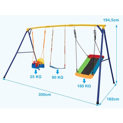 Качели Costway NP11345YE (Yellow/Blue) Thumb