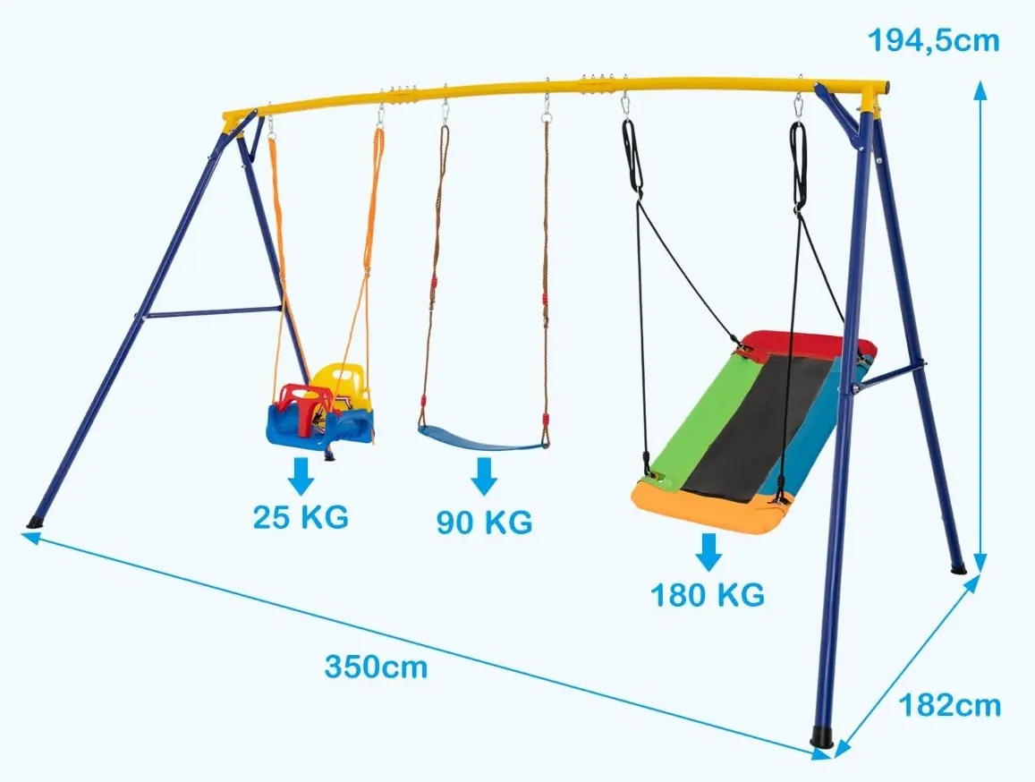 Качели Costway NP11345YE (Yellow/Blue) - 2