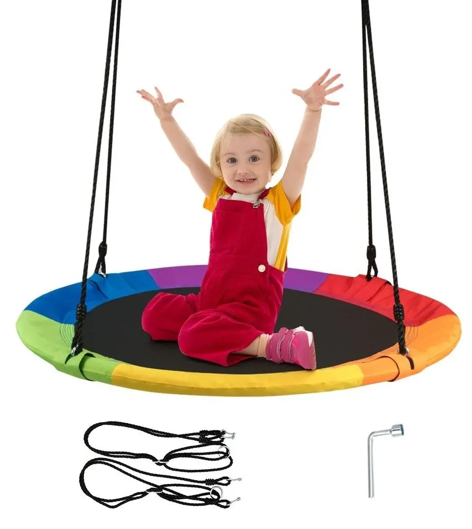 Качели-гнездо Costway OP70579CL (Black/Multicolor) - 5