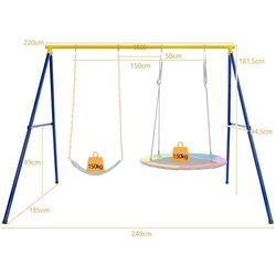 Stand pentru leagan Costway NP10525-1YE (Blue/Yellow) Thumb