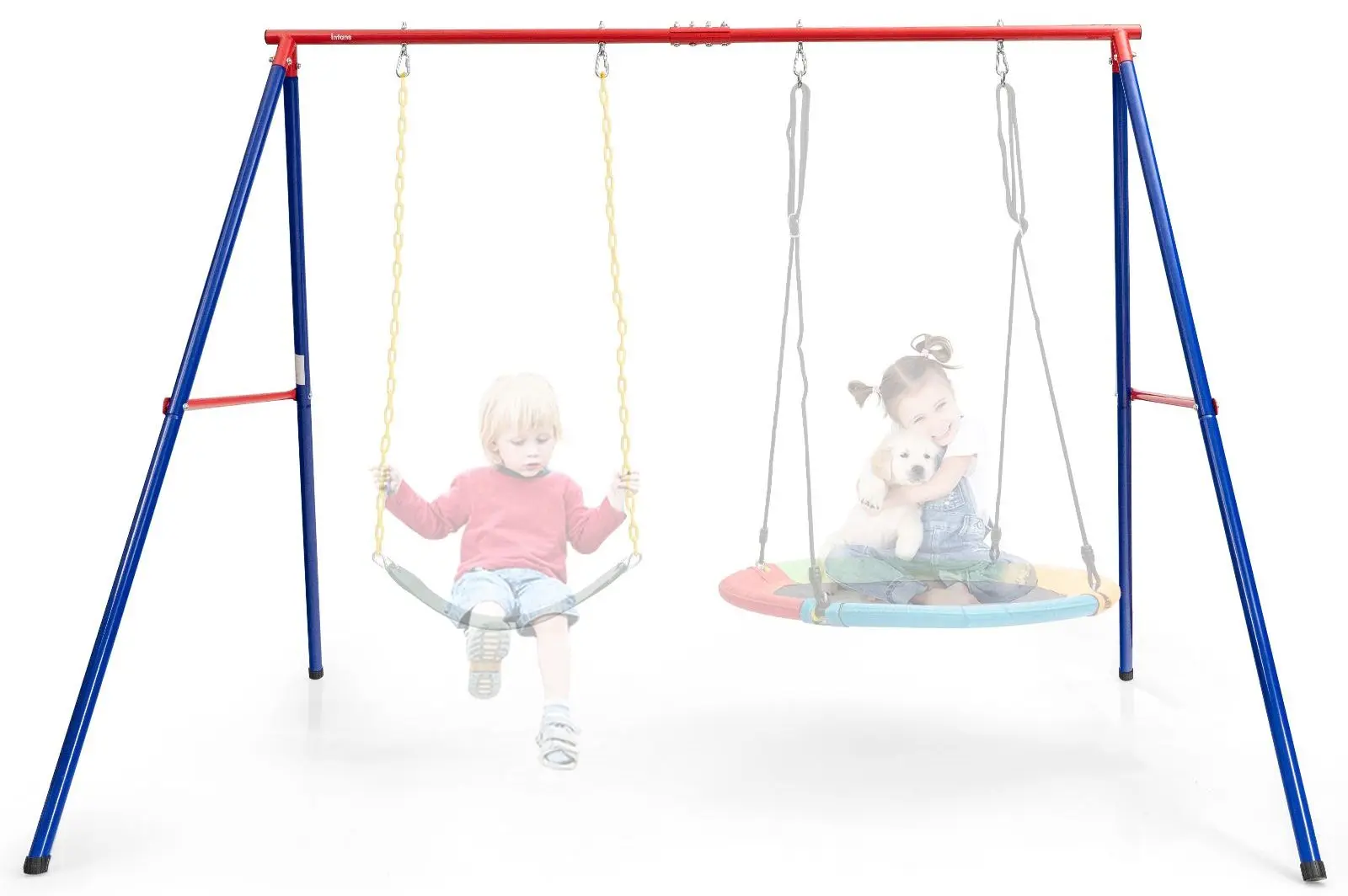 Стойка для качели Costway NP10566-1RE (Blue/Red) - 3