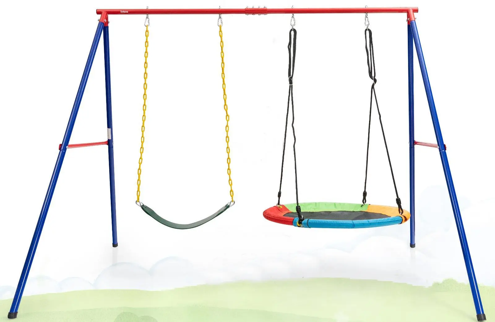 Стойка для качели Costway NP10566-1RE (Blue/Red) - 6