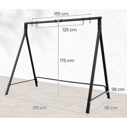 Stand pentru leagan Costway NP11311DK (Black) Thumb