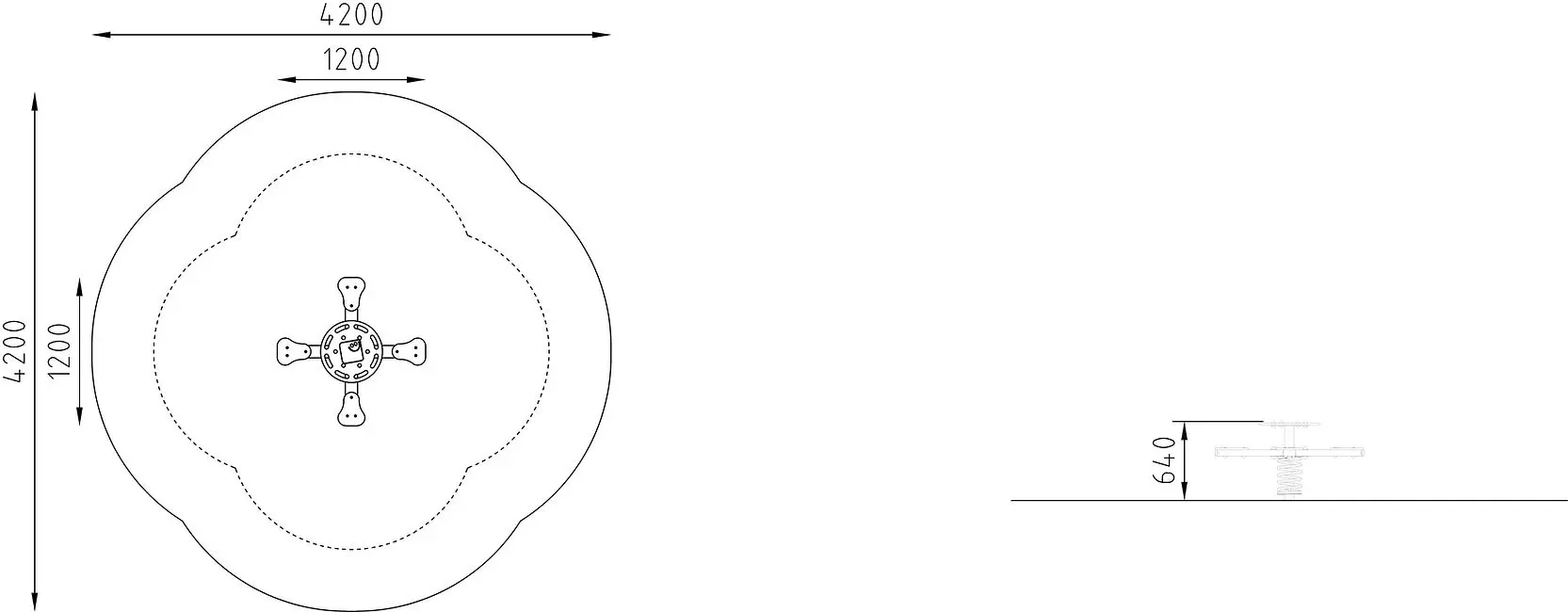 Balansoar pe arc DastimArt 202 (Blue/Green/Grey) - 2
