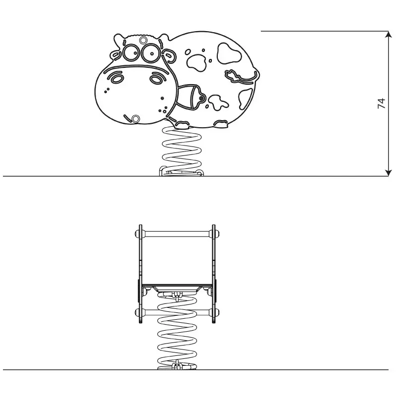 Balansoar pe arc DastimArt 206 (White/Orange) - 2