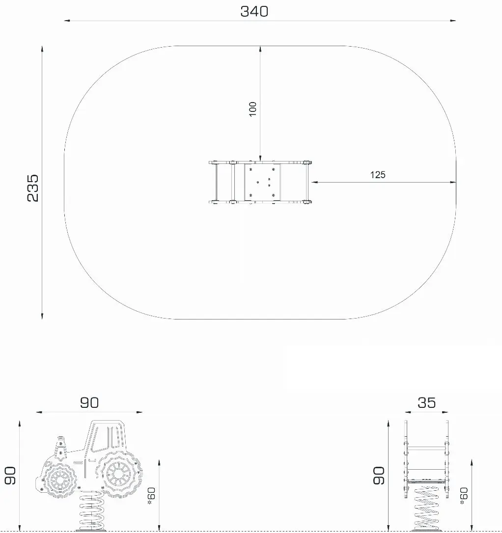 Качалка на пружине DastimArt 213 (Orange) - 5