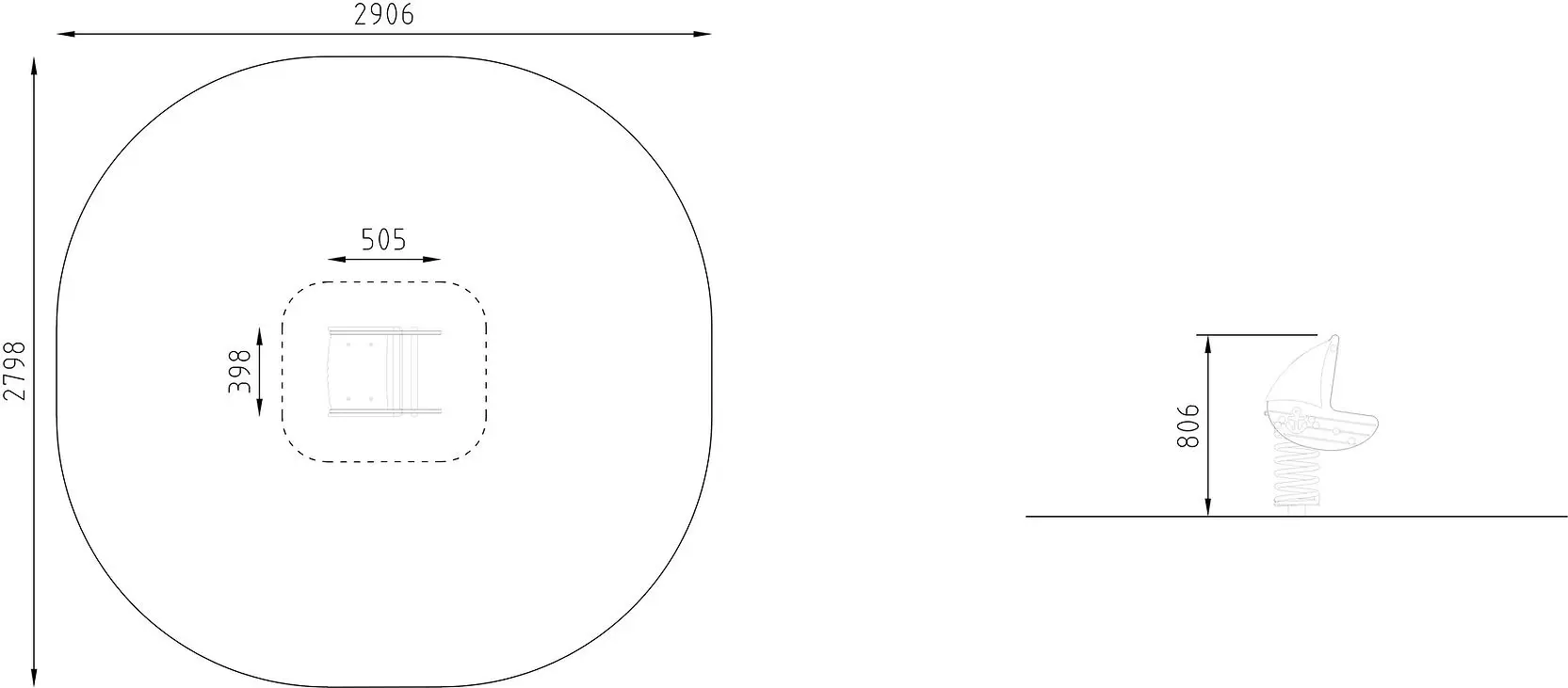 Balansoar pe arc DastimArt 229 (White/Blue) - 2