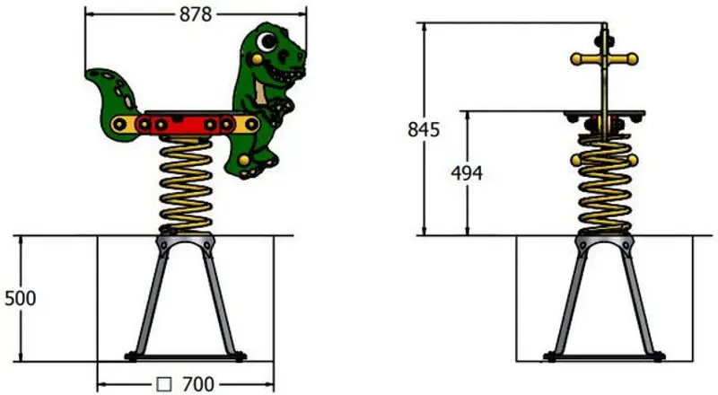 Balansoar pe arc DastimArt 233 (Green/Grey) - 2