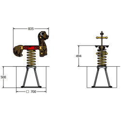 Balansoar pe arc DastimArt 234 (Brown/Grey) Thumb