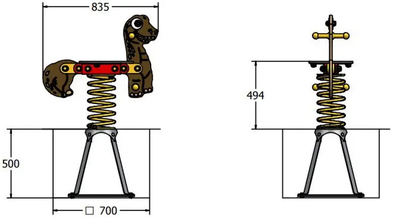 Balansoar pe arc DastimArt 234 (Brown/Grey) - 2