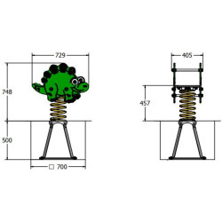 Balansoar pe arc DastimArt 235 (Green/Black) Thumb