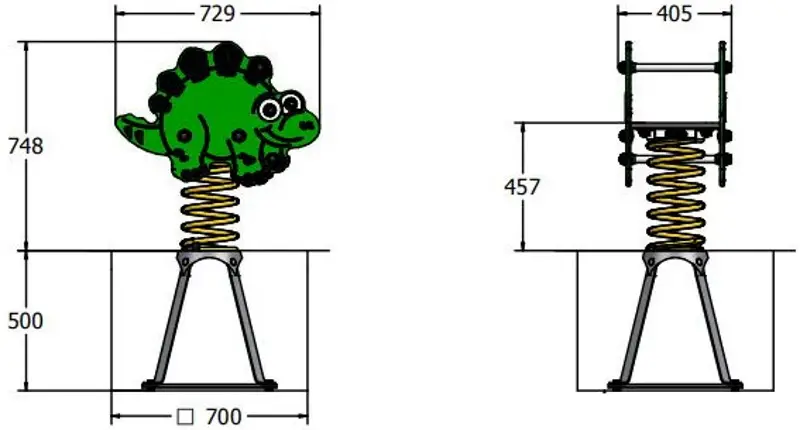 Balansoar pe arc DastimArt 235 (Green/Black) - 2