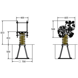 Balansoar pe arc DastimArt 241 (White/Black) Thumb