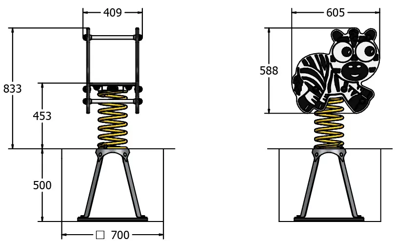 Balansoar pe arc DastimArt 241 (White/Black) - 2