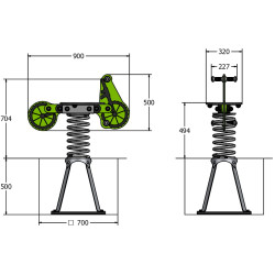 Balansoar pe arc DastimArt 242 (Green) Thumb