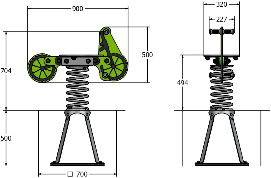 Balansoar pe arc DastimArt 242 (Green) - 2