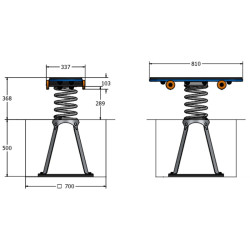 Balansoar pe arc DastimArt 243 (Blue/Grey/Orange) Thumb