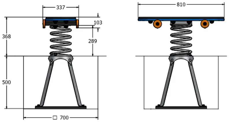 Balansoar pe arc DastimArt 243 (Blue/Grey/Orange) - 2