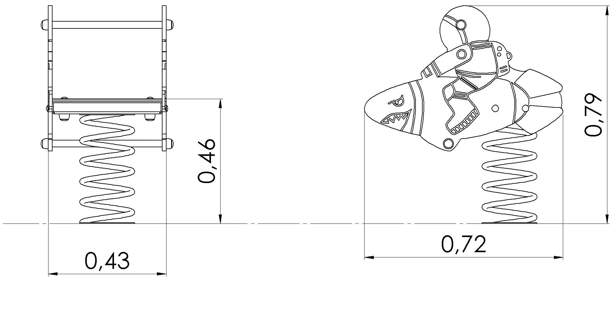 Balansoar pe arc DastimArt 251 (Grey) - 3