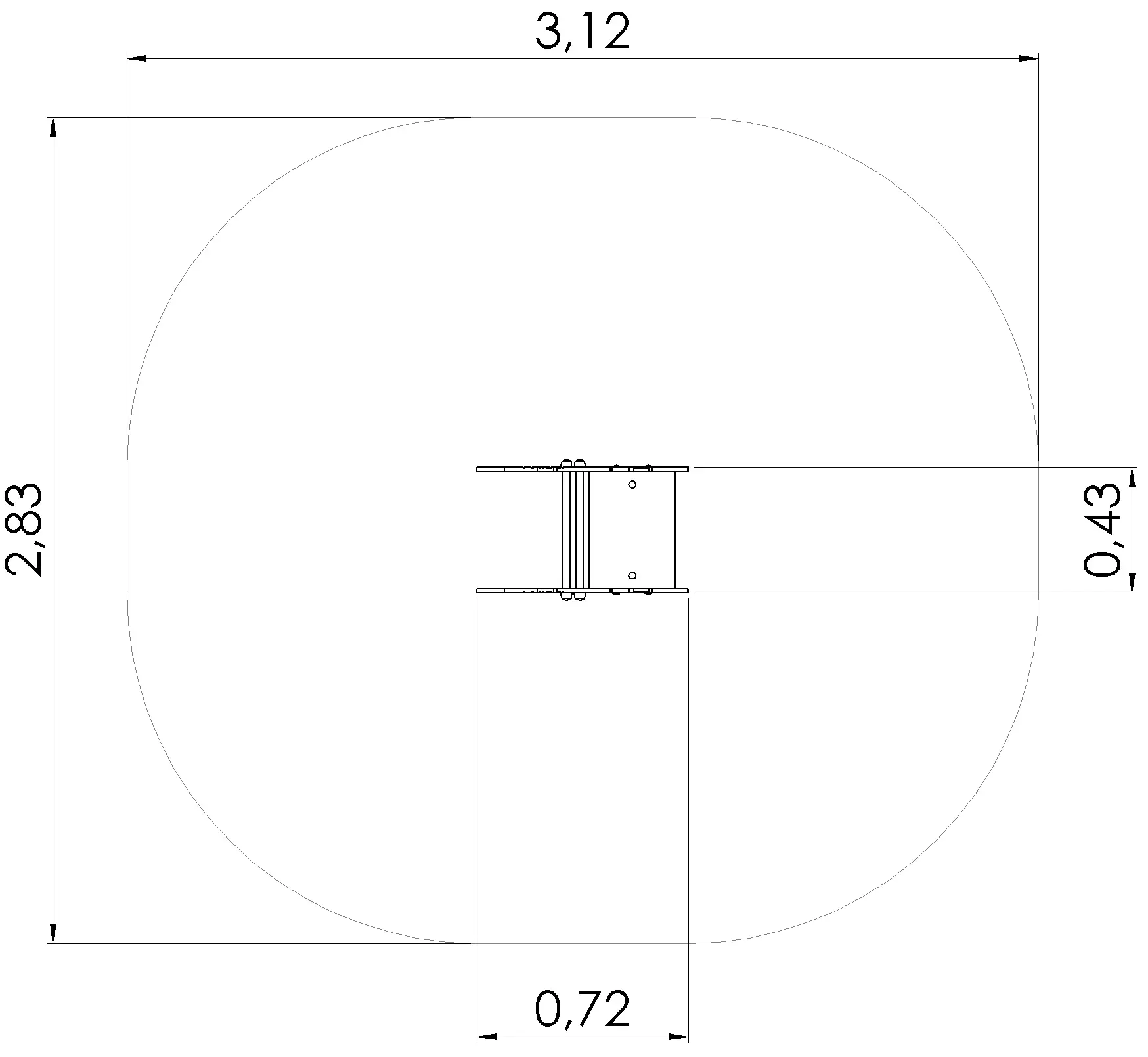 Balansoar pe arc DastimArt 251 (Grey) - 4
