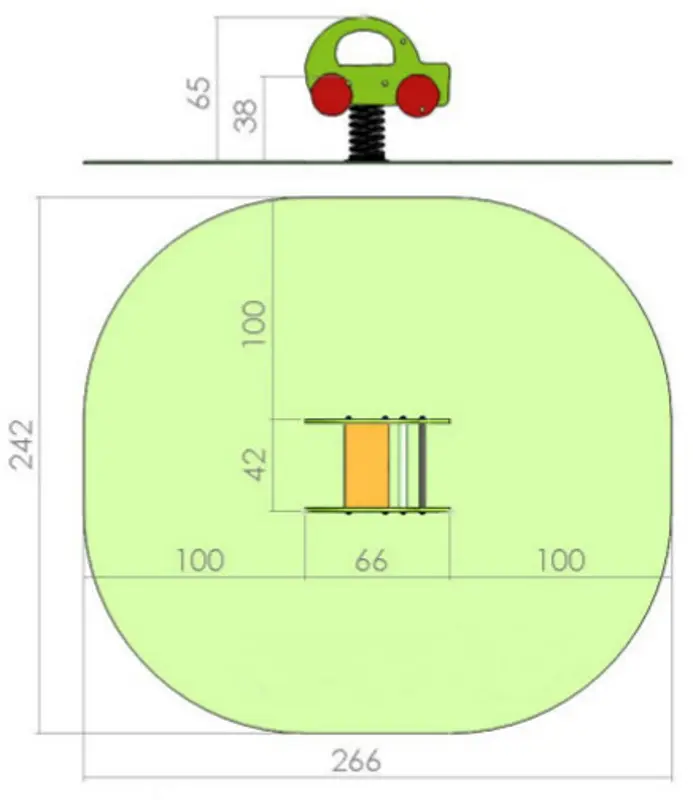 Balansoar pe arc DastimArt 262 (Green) - 2