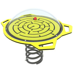 Labirint pe arc DastimArt 258 (Yellow/Grey)