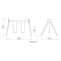 Stand de leagan DastimArt 761 (Brown/Green) Thumb
