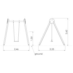 Stand de leagan DastimArt 762 (Brown/Green) Thumb