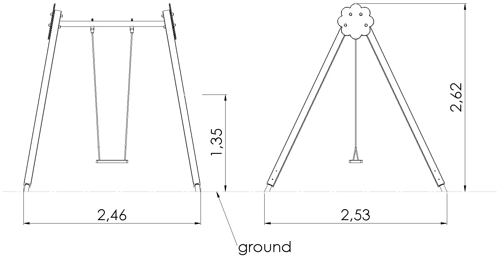 Stand de leagan DastimArt 762 (Brown/Green) - 2