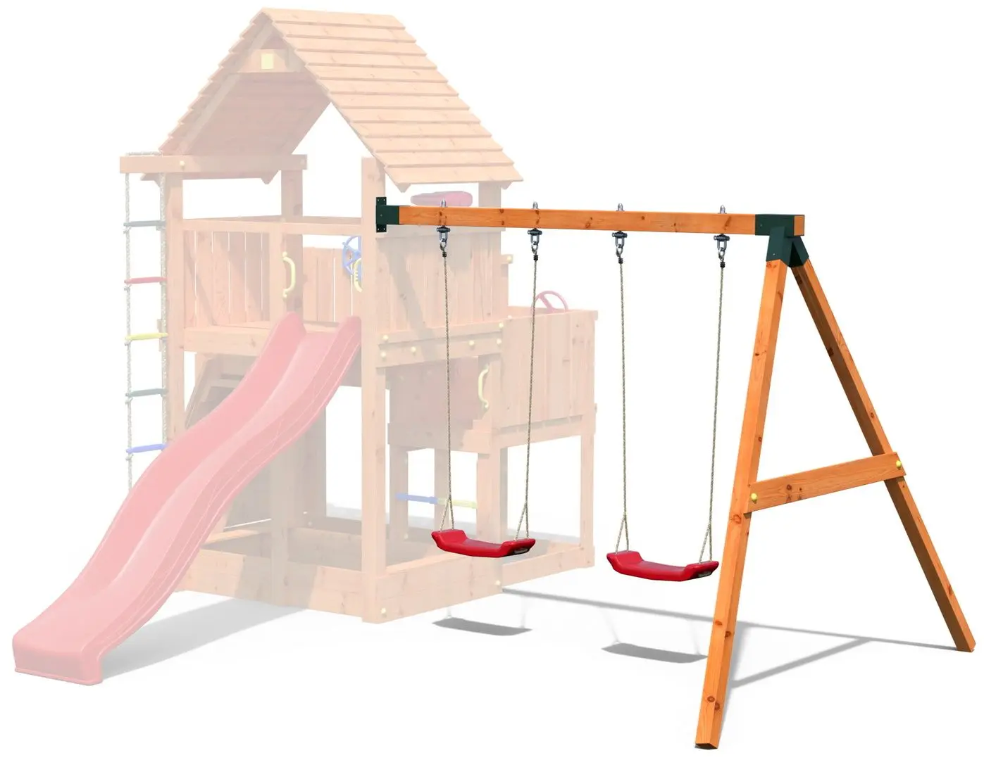 Модуль качели Fungoo Moved Red (Wood Teak) - 2
