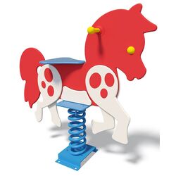 Качалка на пружине InterAtletika Horse TE 208 (Red/Blue) Thumb