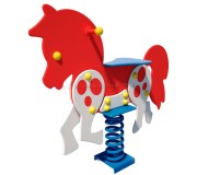 Balansoar pe arc InterAtletika Horse TE 208 (Red/Blue)