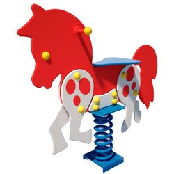 Balansoar pe arc InterAtletika Horse TE 208 (Red/Blue)