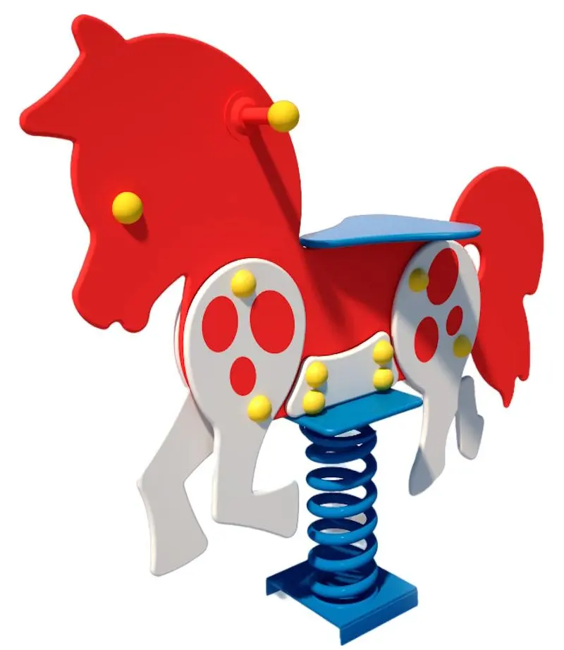 Качалка на пружине InterAtletika Horse TE 208 (Red/Blue)