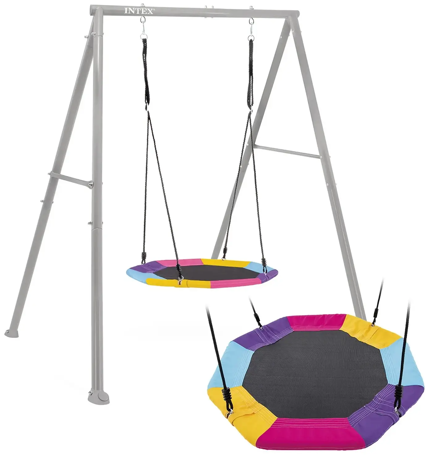 Leagan cuib cu stand Intex 44112 (Multicolour) - 4