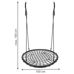 Качели-гнездо Malatec HB23513 Stork Nest 100cm (Black) Thumb