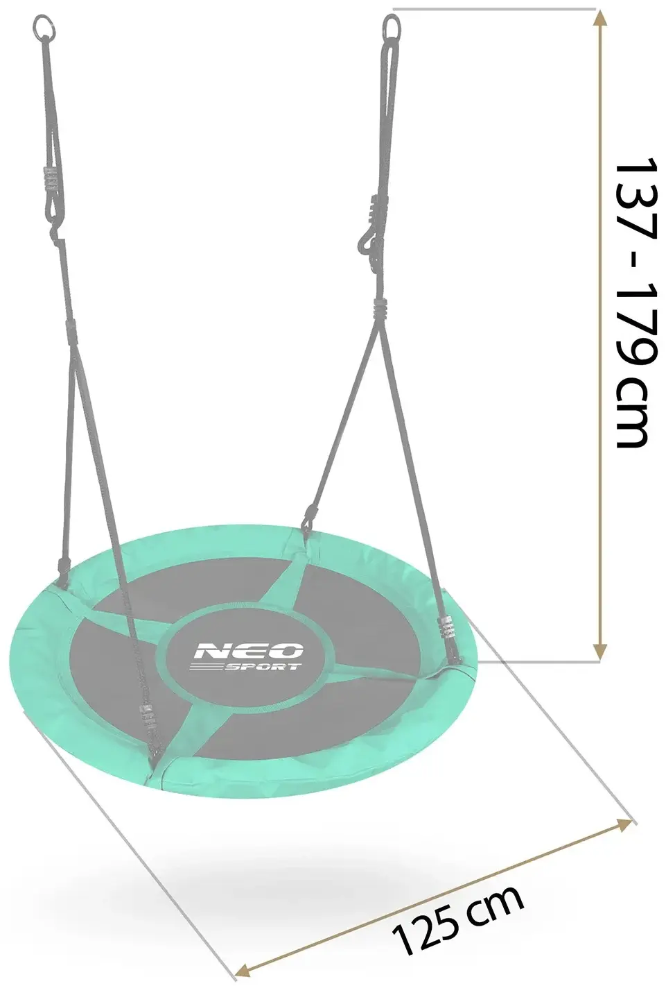 Leagăn-cuib Neo Sport Swingo 1062 (Teal/Black) - 2